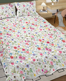 Red Floral Quilt 3 Pieces Microfiber Quilt Sets Lightweight Bedspreads Botanical Coverlets Quilt Bedding Set All Season Quilts Twin Full Queen King Size