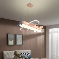 2025 Modern Pink Blue Chandelier Led Deco Designer Aircraft Lamp Baby Girl Boys Home Decor Kids Room Chandelier Lighting