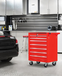 Rolling Tool Chest With 7-Drawer Tool Box With Wheels Multifunctional Tool Cart Mechanic Tool Storage Cabinet For Garage, Warehouse, Workshop, Repair Shop