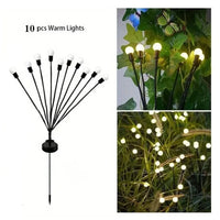 LED Solar Garden Lights Powered Firefly Lights Outdoor Waterproof Vibrant Garden Lights for Patio Pathway Christmas Decoration
