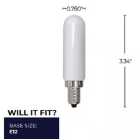 40-Watt Equivalent Soft White Light T6 (E12) Candelabra Screw Base Dimmable Milky LED Light Bulb (4 Pack)