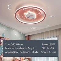Ceiling Lights Kids Room Astronaut Boy Girl Bedroom Chandelier Princess Spaceman Rocket Rabbit Children's Lamps Home-appliance