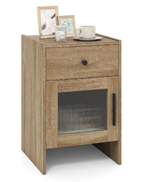 Nightstand With Drawer And Cabinet