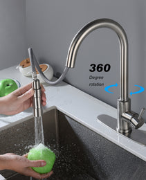 Touch Kitchen Faucet With Pull Down Sprayer Brushed Nickel