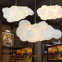 Multiple Styles Simulation Cloud Pendant Lamp Living Restaurant Kids Room Silk Cotton Led Indoor House Decor Lighting AC 90-260V