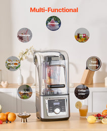 Blender For Smoothies, 85 Oz 1400W, Professional Blender With Powerful Motor, Multi-Functional Food Processing Blender With Noise Cover For Smoothie/Milkshake/Juice, Fits For Kitchen