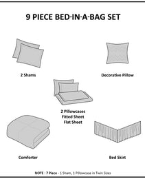 Queen Boho Comforter Set With Bed Sheets