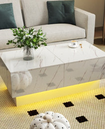 Coffee Table With Sliding Tabletop, Center Table With Hidden Storage Compartment, Extendable Table For Living Room