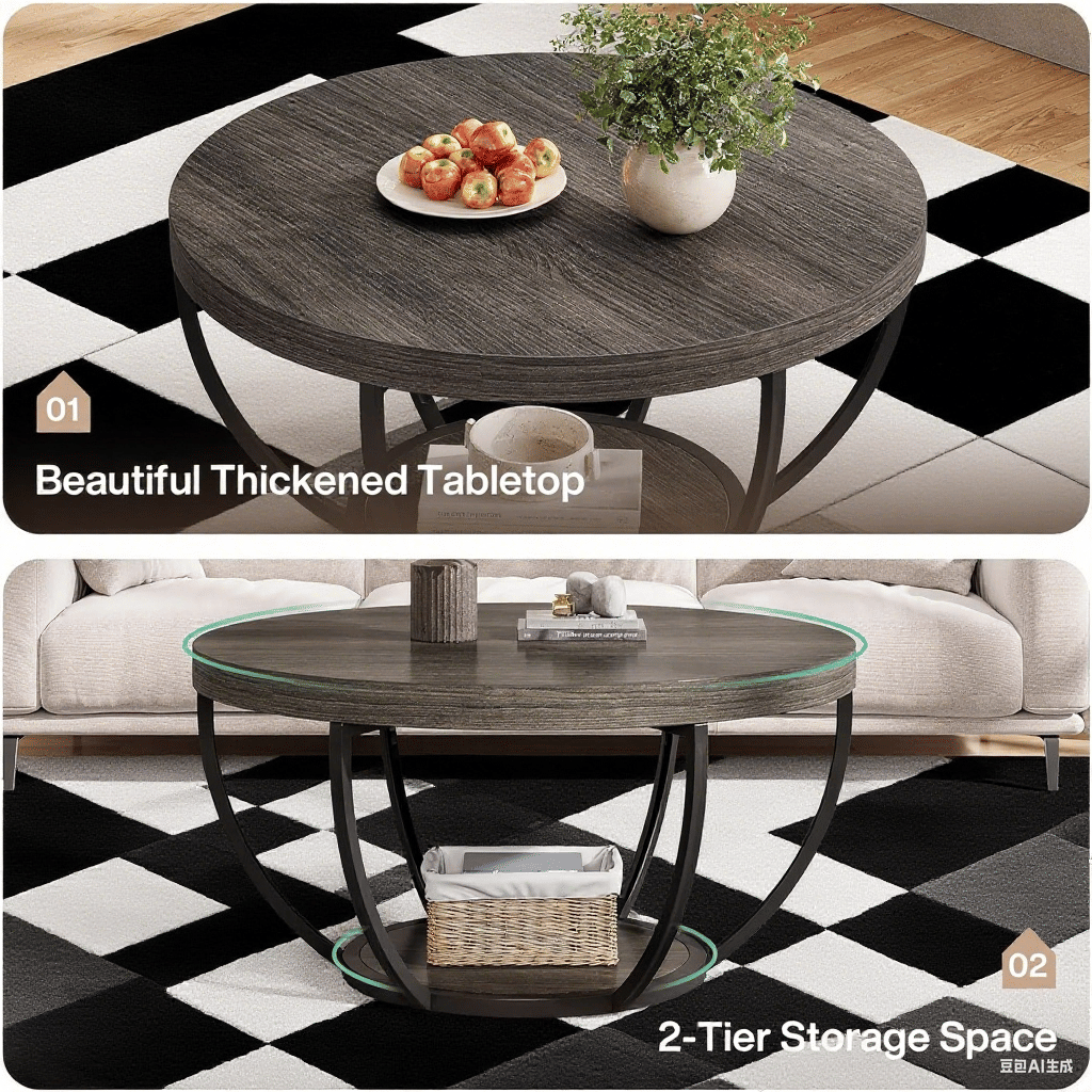 Coffee Table, Sofa Side Table, Living Room Table, Side Cabinet