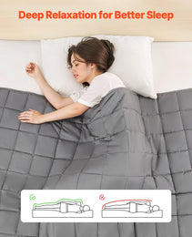 Weighted Blanket, 25 Lbs, 60 X 80 In Queen Size, Cooling Breathable Heavy Blanket With Glass Beads, All-Season Use, Suitable For 250-310 Lbs Adults, Anxiety Stress Relief, Improve Sleep, Grey
