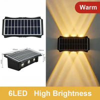 Solar Wall Light Outdoor,Waterproof LED Garden Fence Lamp,Solar Powered Wall Mount Decorative Lighting,Street Patio Landscape