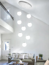 Modern Globe Chandelier Bubble Chandelier for Staircase Globe Pendant Light