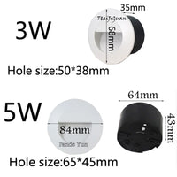 Outdoor Led Stair Light Wall Lamp Waterproof IP65 Nightlights Exterior Yard Lighting for Steps Ladder Balcony 3W 5W AC220V 110V