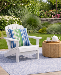 2 Pack Outdoor Throw Pillows, Waterproof & Fade-Resistant Patio Cushions For Garden, Porch, Poolside Furniture - Soft & Comfortable Decorative Pillow Covers 18x18 Inch, Striped Rich Navy Blue