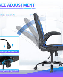 PU Leather Ergonomic Office Chair Swivel Computer Gaming Chair With Lumbar Support
