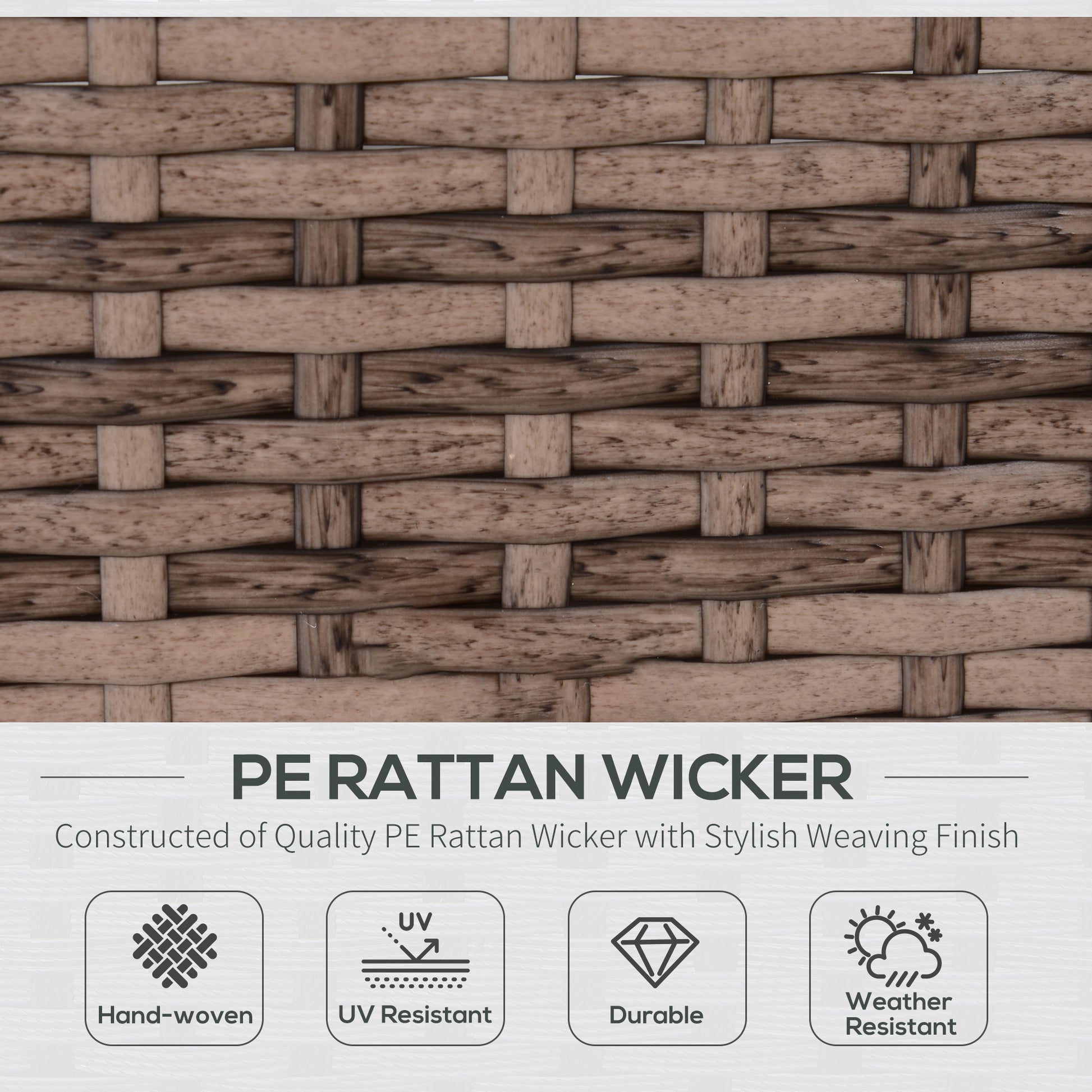 Modern Rattan Patio Furniture Set, 7-Piece Outdoor Wicker Sofa Set with Cushions for Home & Family Gatherings, Gray