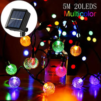 LED String Light Solar Fairy Lights 5m 20LED Warm Light Waterproof Outdoor Garden Wedding Decoration Christmas Lamp
