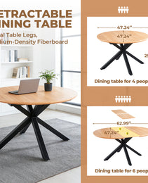 Extendable  Table,DINING TABLE,OFFICE TABLE,COFFEE TABLE,metal Leg,MDF Top,120 -160x120x75cm