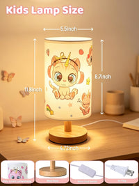 Kids Table Lamp,Cute Kitty Lamp for Bedroom Girls Decorative Bedside Lamps