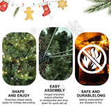 PVC Christmas Tree, Christmas Decorations, Green, With Lights - CJDS - CC
