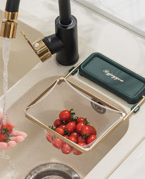 Sink Filter Rack Kitchen Foldable Sink Strainer Mesh Bag Stand Waste Garbage Net Shelf Anti-Clogging Disposable Garbage Mesh Bag