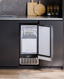 Undercounter Ice Maker 80 Lbs/Day Built-in Ice Maker Machine W/ Reversible Door