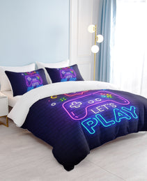 Gaming Duvet Cover Set Twin Full Queen King Size Video Game Controller Bedding Set, Boys Video Games Comforter Cover With 2 Pillow Shams, Bed Set For Boys Girls Bedroom Decor