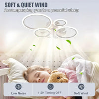 Ring Ceiling Fan with LED Lighting Nordic Minimalist Household Electric Fan Lighting Decorative Lamps Fast Cooling Smart Fans