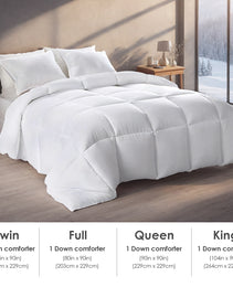 White Oversized Checkered Quilted Plump Duvet Luxury Hotel-grade Comfort For Bedrooms And