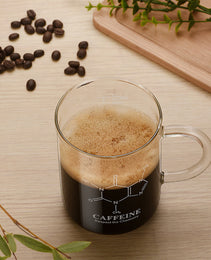 1 PCS Transparent Tape With High Borosilicate Glass Cup, Coffee Cup, Coffee Sharing Cup With Scale Identification