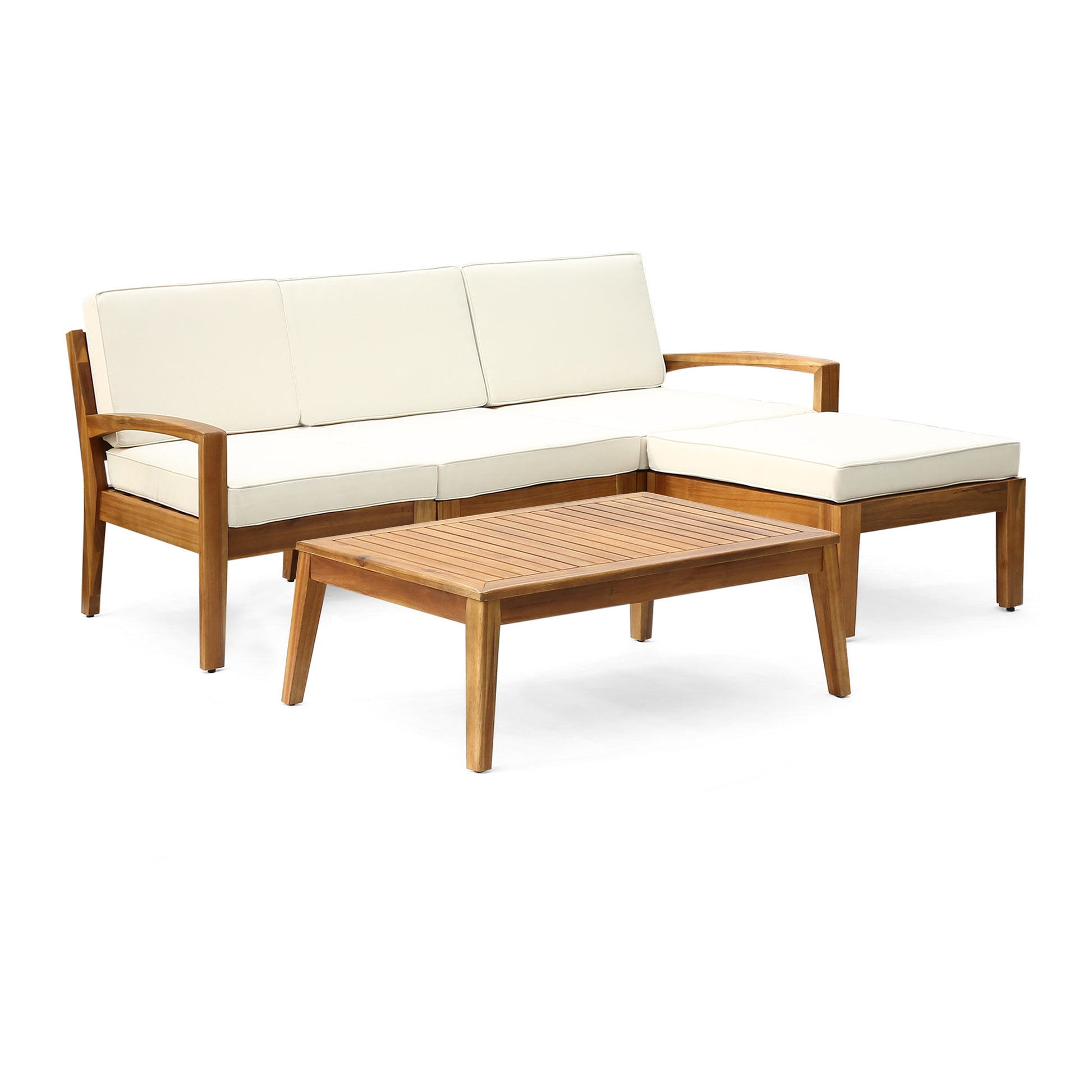 GRENADA L Shape 3pcs Acacia Sectional Patio Sofa Set