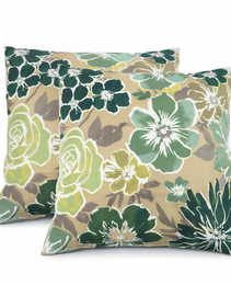 2 Pack Outdoor Throw Pillows, Waterproof & Fade-Resistant Patio Cushions For Garden, Porch, Poolside Furniture - Soft & Comfortable Decorative Pillow Covers 18x18 Inch, Magpie Fabrics