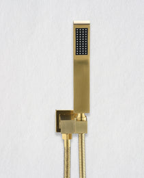 Ceiling Mounted Shower System Combination Set, With Handheld And Shower Head