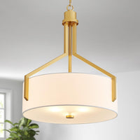 Flower Crystal Chandelier for Dining Room, Living Room, Kitchen, Bedroom, 6-Light Floral Light Fixture, D18*H16~41Inch (Adjustable Height), K9 Crystal & Gold Finish
