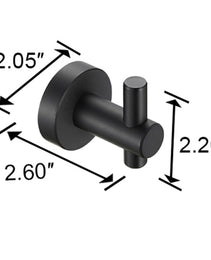 Round Base Wall Hanging Hook With Screws- Matte Black Hook, 4 Pack, For Entry Shoe Cabinet, Wardrobe Bathroom Bedroom Furniture Hardware