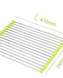 Folding Kitchen Drain Sink Rack Stainless Steel