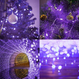 200pcs 66ft Halloween Fairy String Lights 8 Lighting Modes Mini Plug-in String Lights Indoor And Outdoor Christmas Garden Wedding Party Decoration Purple - CJDS - FC