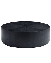 35.43 Inch Modern Round Coffee Table MDF Coffee Table For Living Room,Drum Center Table For Apartment,No Need Assembly,Black W2582P188323