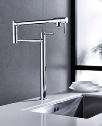 Folding Kitchen Faucet With Pot Shaped Filling And Extended Handle