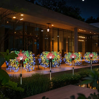 Outdoor Solar Fireworks Lights Led Waterproof Solar Garden Light Decor Fairy Starburst Stake Lights for Yard Patio Pathways Lawn