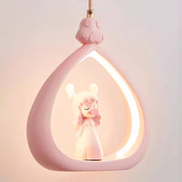 Princess Chandeliers Cute Girl Bedroom Bedside Lamp Cream Style Romantic Warm Children's Room Princess Room Chandelier LED