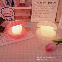 Pearl Shell Night Light Room Decor LED Bedside Lamp Cute Baby Bedroom Sleep Lights for Home Decoration Desk Lamp Christmas Gifts