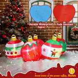 6.9ft, Five Christmas Balls, Five LED Lights, Bundle Pocket, Christmas Inflatable Decoration - CJDS - CC