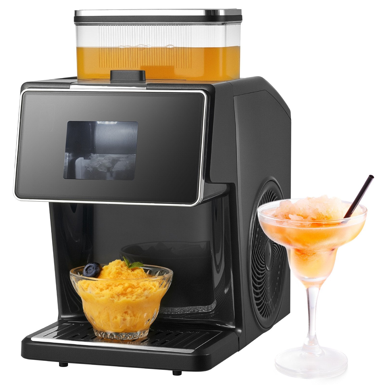 Snowflake Ice Machine, 44LBS/24H Snowflake Ice Maker, Ice-Shaver Machine With Stainless Steel Blade, Electric Snow Cone Maker With 0.2 Gal Tank, 60S Fast Pre-Cooling, For Home & Small Gatherings