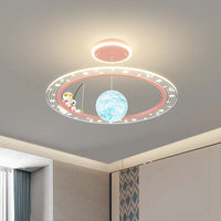Children's Room Pendant Lamp Creative Cartoon Astronaut Starry Sky Boy Girls Bedroom Chandelier Modern Restaurant Lighting Decor