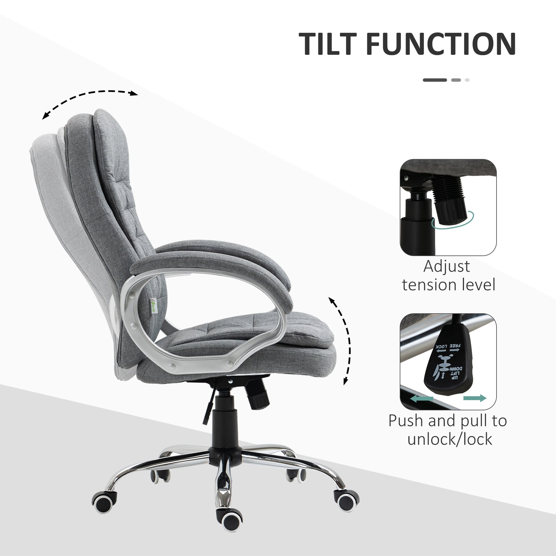 High Back Home Office Chair Executive Computer Chair With Adjustable Height
