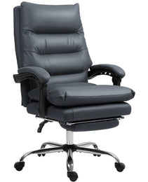 Microfibre Massage Office Chair, Heated Reclining Chair With Footrest