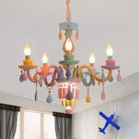 Modern Children's Room Ceiling Chandeliers Color Drop Art Led Lights Kids Boys Girls Bedroom Pendant Lamps Lustre Home-appliance