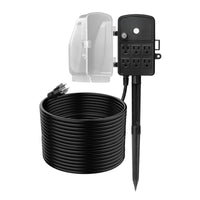 Outdoor six-outlet holiday power stake with long cord
