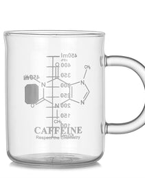1 PCS Transparent Tape With High Borosilicate Glass Cup, Coffee Cup, Coffee Sharing Cup With Scale Identification